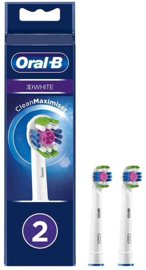 "Oral-B 3D Baltas" šepetėlių galvutės 2 vnt