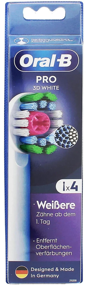 Oral-B Dantų šepetėlis galvutės Pro 3D Baltas 4 pcs.