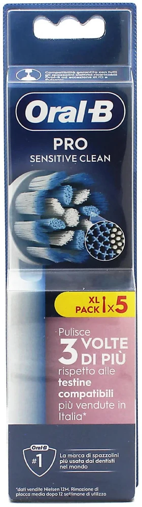 Braun Oral-B Pro Jautrus Clean Dantų šepetėlis Heads el. dantų šepetėlio galvutės, 5 vnt.