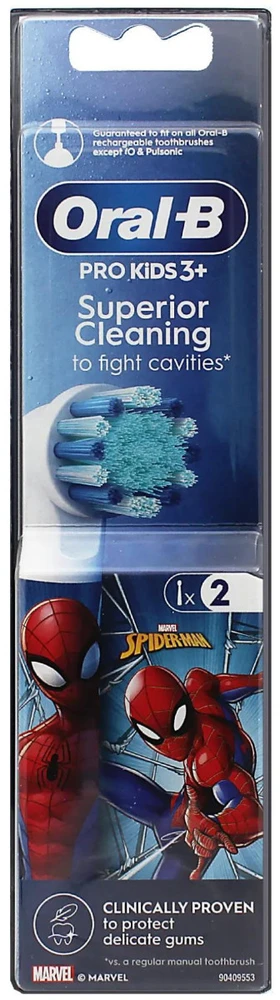 Oral-B Pro Kids 3+ Spiderman Dantų šepetėlis Heads, 2 vnt.