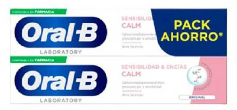 Dantų šepetėlis "Oral-B" jautrius dantis ramininanti priemonė 2x100ml