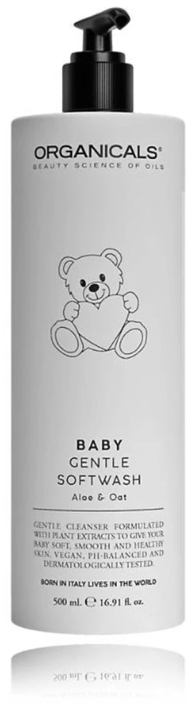 Organicals Baby Gentle Softwash Aloe&Oat Dušo želė kūno prausimosi gelis kūdikiams, 500 ml