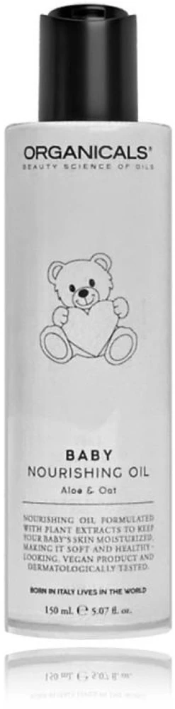Organicals Baby maitininantis Oil Aloe&Oat maitinamasis alavijų ir avižų aliejus kūdikiams, 150 ml