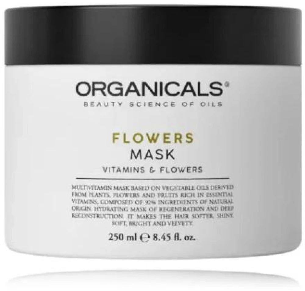 Organicals Flowers Mask Flowers & Vitamins regeneruojanti plaukų kaukė, 250 ml