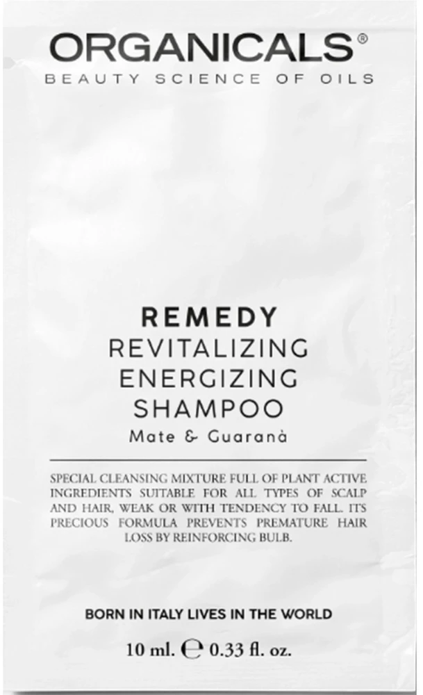 Organicals REMEDY Revitalizing Šampūnas Matè & Guaranà revitalizing Šampūnas, 10 ml