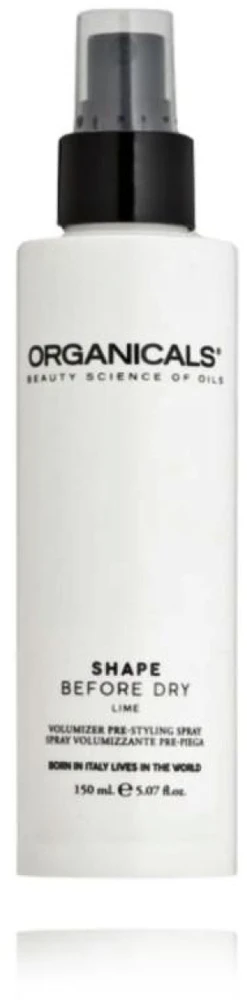 Organicals Shape Before Dry Lime Volumizer Pre-Styling Purškiklis apimties suteikiantis purškiklis plaukams prieš džiovinimą, 150 ml