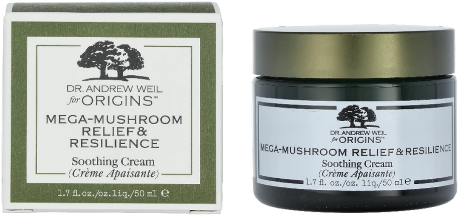Origins Dr. Andrew Weil for Origins Mega-Mushroom Relief & Resilience Soothing Kreminis raminamasis ir drėkinamasis kremas, 50 ml