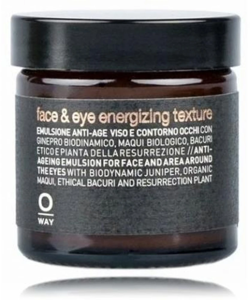 OWAY Face & Eye Energizing Texture senėjimą stabdanti emulsija veidui ir paakių sričiai, 50 ml