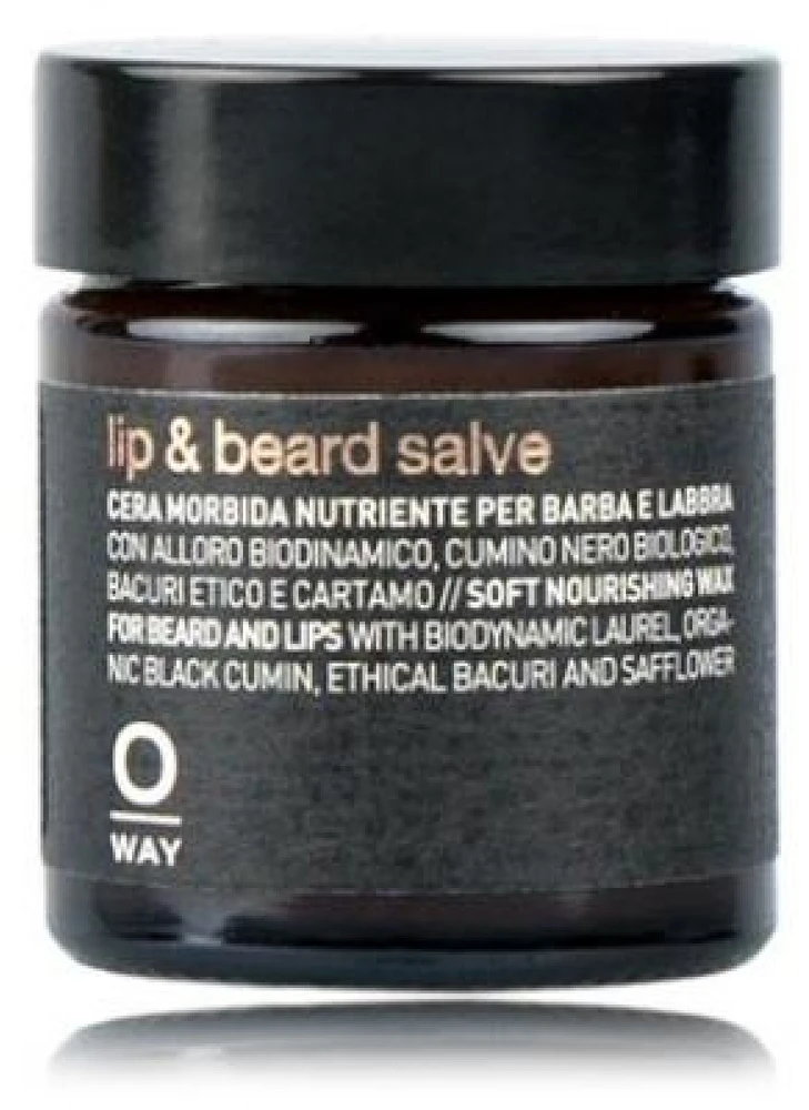 OWAY Lip & Beard Salve maitinamasis barzdos ir lūpų vaškas, 30 ml