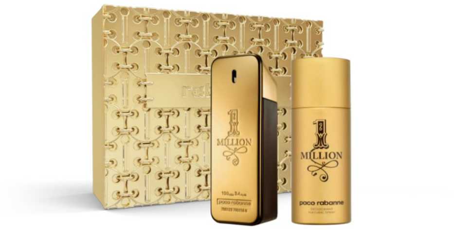Paco Rabanne 1 Million tualetinis vanduo purškiklis, 100 ml rinkinys, 2 vnt. Kalėdų 2023 m.