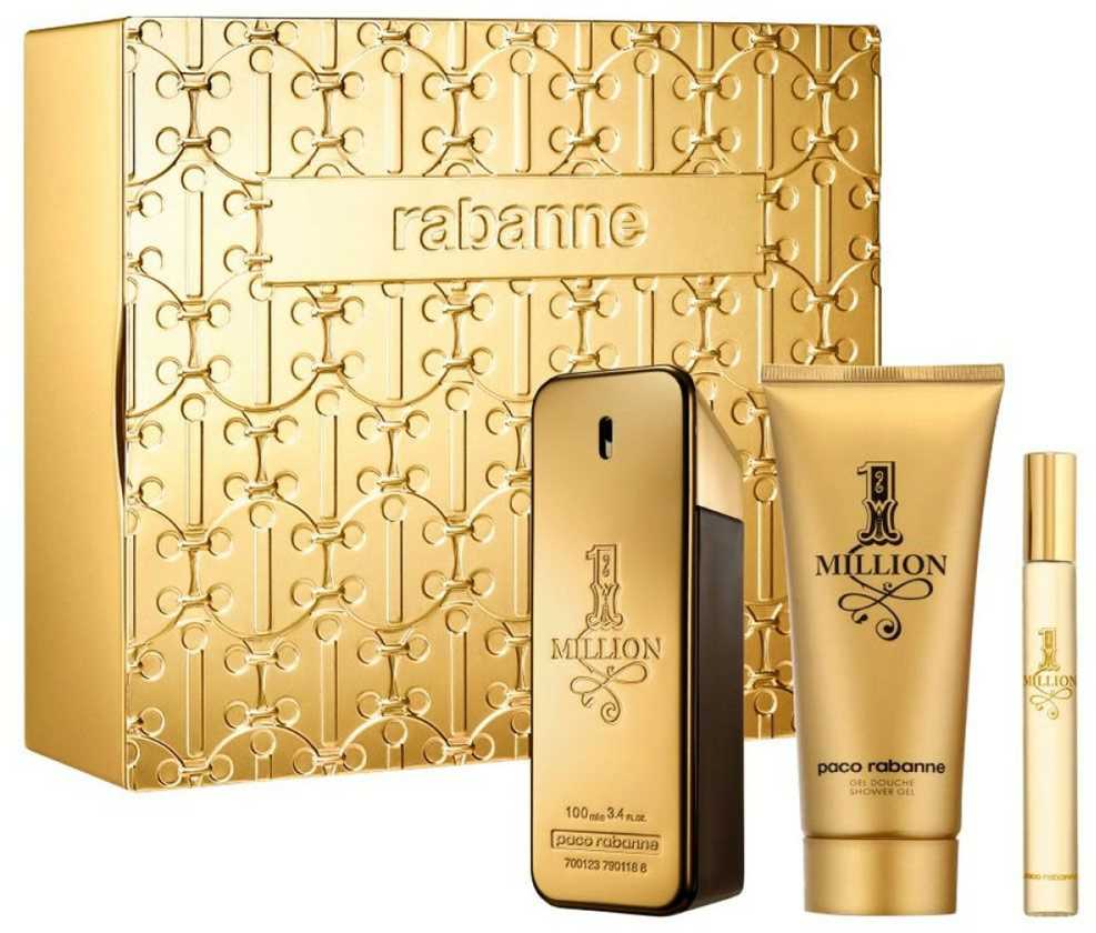 Paco Rabanne 1 Million rinkinys vyrams (kvepalai EDT, 100 ml + EDT, 10 ml + dušo želė 100 ml)