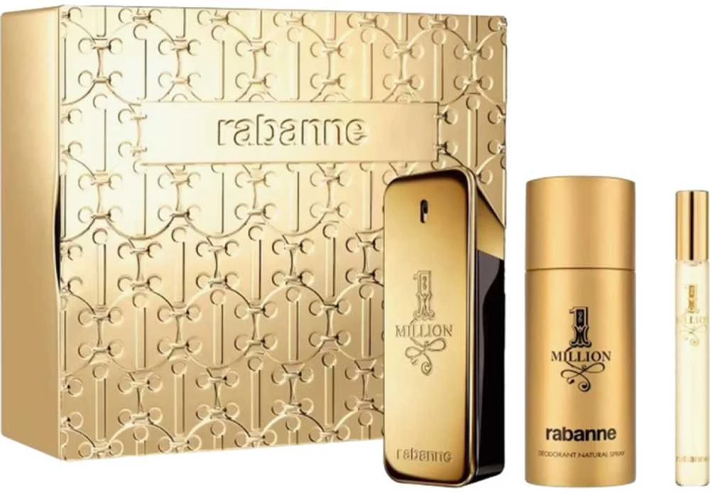 Paco Rabanne 1 Million rinkinys vyrams (EDT, 100 ml + EDT, 10 ml + dezodorantas, 150 ml)