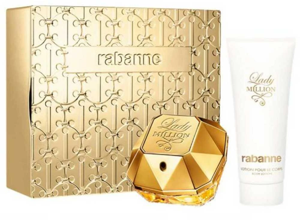 Paco Rabanne Lady Million rinkinys moterims (EDP, 80 ml + kūno losjonas, 100 ml)