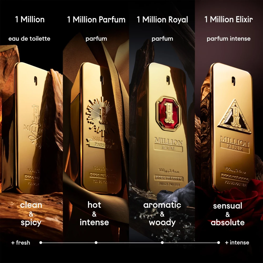 Kvepalai vyrams Paco Rabanne One Million Elixir Parfum Intense, 100 ml