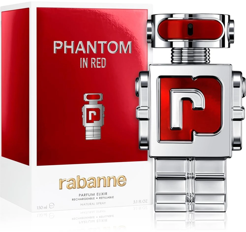 Paco Rabanne Rabanne Phantom In Raudona Parfum Eliksyras PP kvepalai vyrams, 150 ml