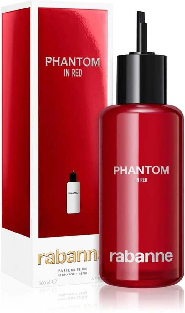 Paco Rabanne Rabanne Phantom In Raudona Parfum Eliksyras Parfum Refill kvepalų vyrams papildymas, 200 ml