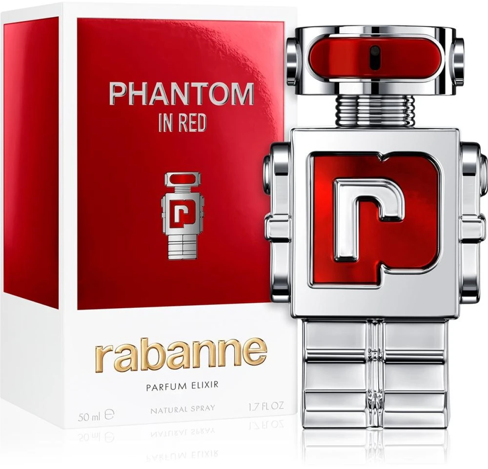 Paco Rabanne Rabanne Phantom In Raudona Parfum Eliksyras PP kvepalai vyrams, 50 ml