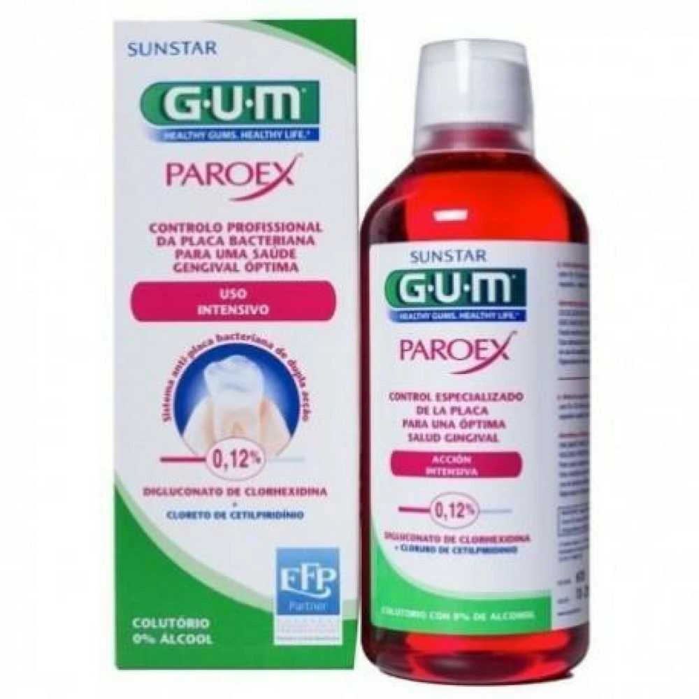 GUM Paroex Anti-Plaque Treatment burnos skalavimo skystis 300 ml