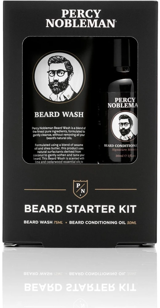 Percy Nobleman Beard Starter Kit Barzdos priežiūros rinkinys, 1 vnt.