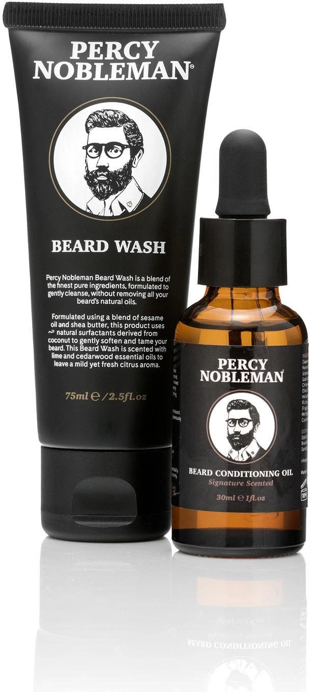 Percy Nobleman Beard Starter Kit Barzdos priežiūros rinkinys, 1 vnt.