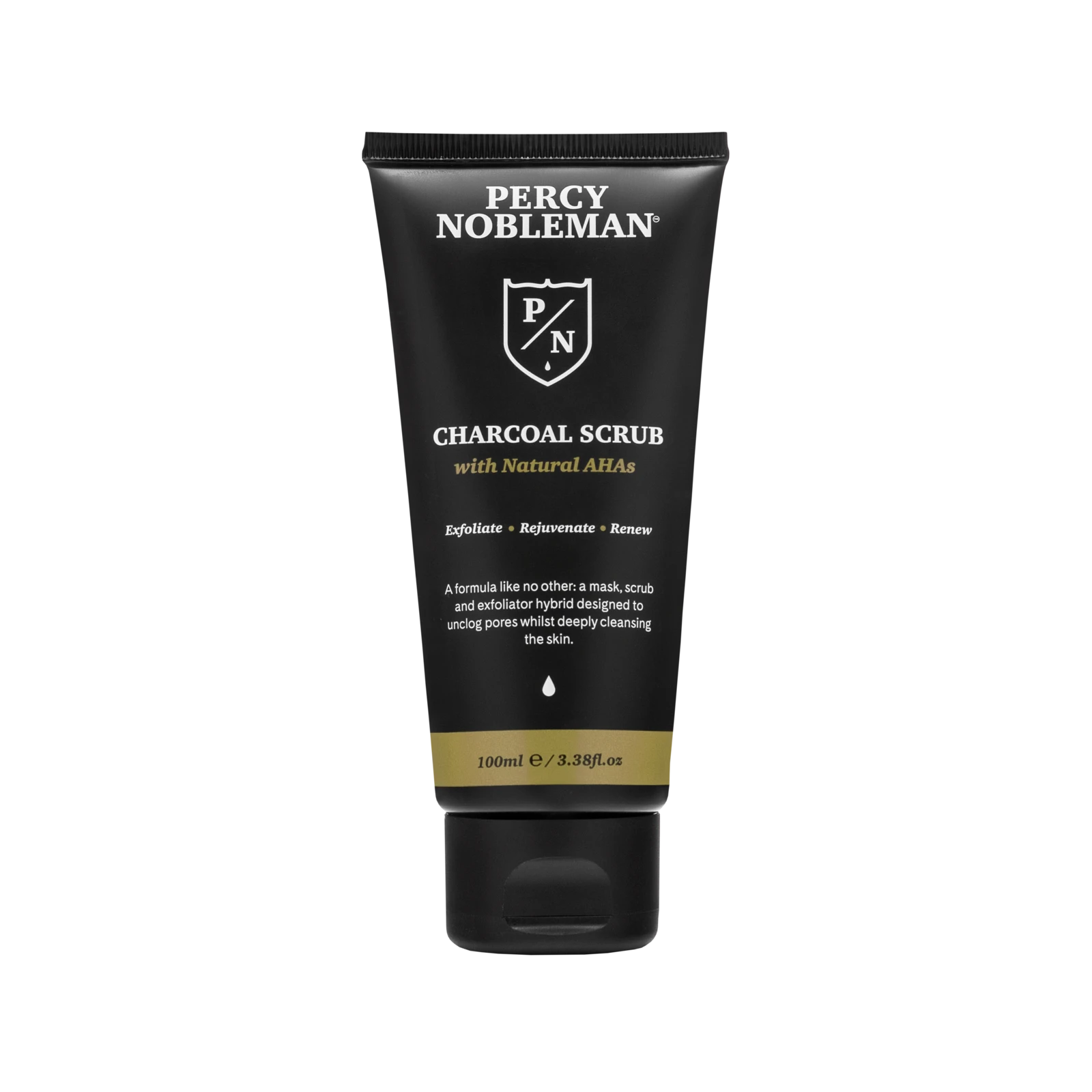Percy Nobleman Charcoal Scrub veido šveitiklis su anglimi, 100 ml