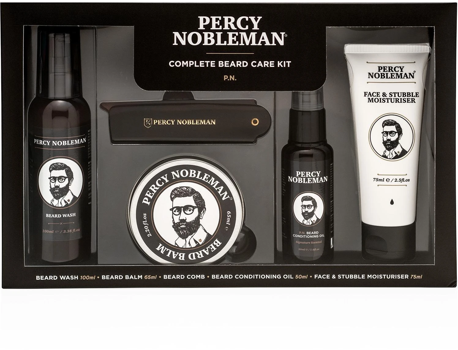 Percy Nobleman Complete Beard Care Kit Barzdos priežiūros rinkinys, 1 vnt.