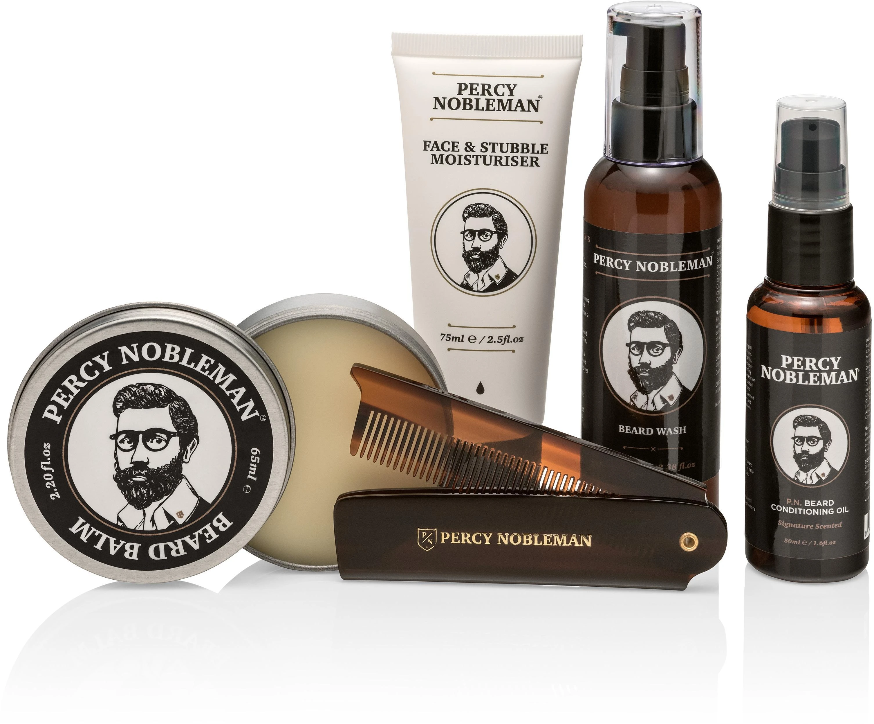 Percy Nobleman Complete Beard Care Kit Barzdos priežiūros rinkinys, 1 vnt.