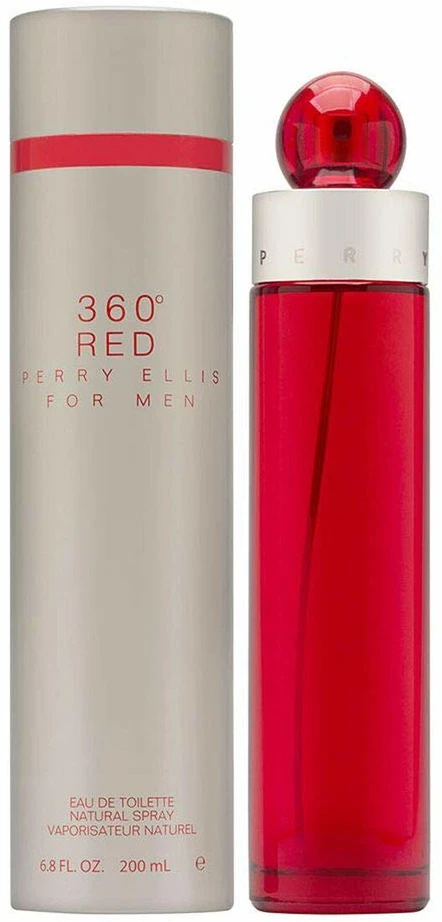 Perry Ellis 360 Raudona EDT tualetinis vanduo vyrams, 200 ml