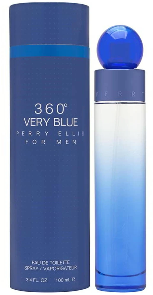 Perry Ellis 360° Very Mėlyna For Men EDT tualetinis vanduo vyrams, 100 ml