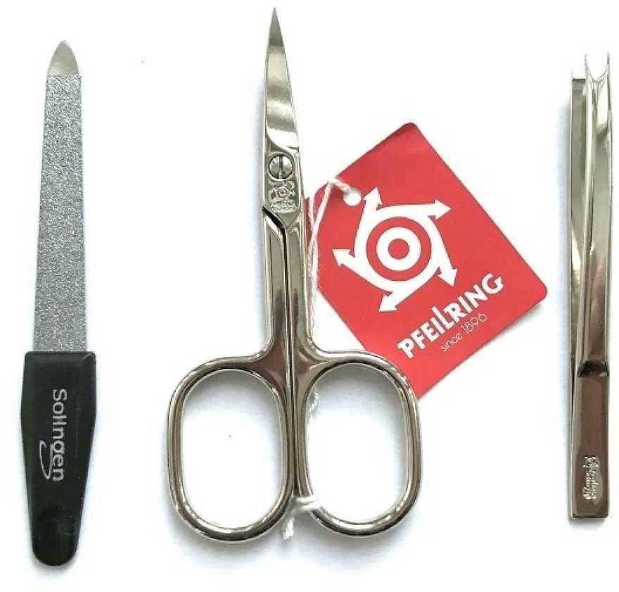 Pfeilring Solingen manikiūro rinkinys, 3 dalys, rožinis