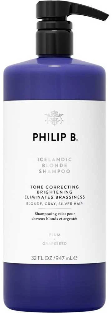 PHILIP B Icelandic Skirtas šviesiems plaukams Šampūnas šampūnas šviesiems ir žiliems plaukams, 947 ml