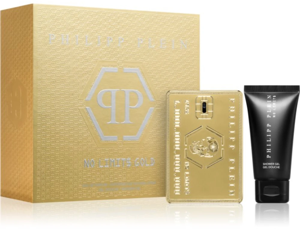 Philipp Plein No Limit$ Gold rinkinys vyrams (EDP, 50 ml + dušo želė, 50 ml)