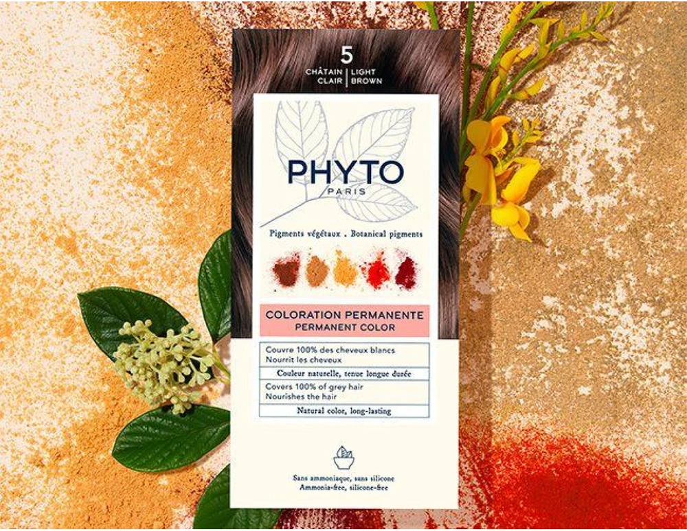 Phyto Hair Colour plaukų dažai, atspalvis: 5 šviesiai rudas, 180 g