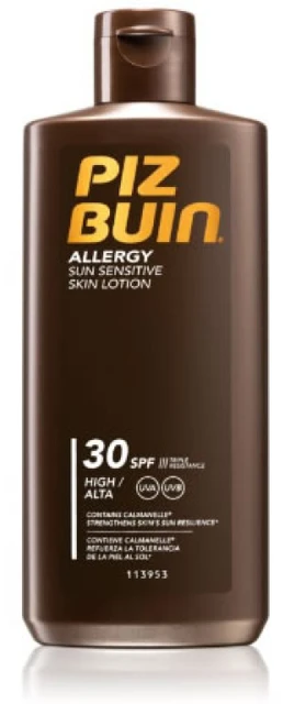 Antialerginis losjonas nuo saulės Piz Buin, SPF30, 200 ml