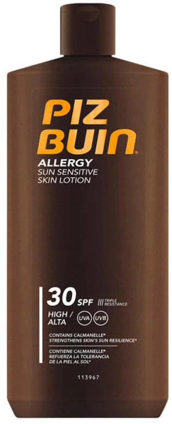 Losjonas nuo saulės jautriai odai Piz Buin SPF 30+, 400 ml