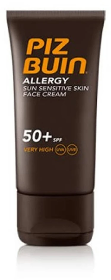 Saulei jautrios odos veido kremas Piz Buin Allergy SPF50, 50 ml