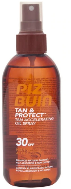Piz Buin Tan & Protect įdegį spartinantis apsaugos nuo saulės aliejus su SPF 30, 150 ml