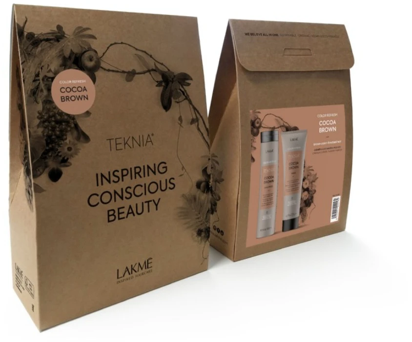 Plaukų priežiūros priemonių rinkinys Lakme Teknia Color Refresh Cocoa Brown, rudais atspalviais dažytiems plaukams