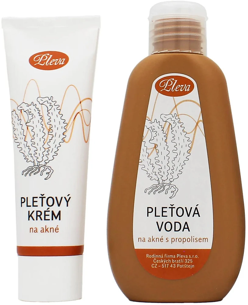Pleva Acne Clearing rinkinys (Lotionas 120 g + Kremas 50 g)