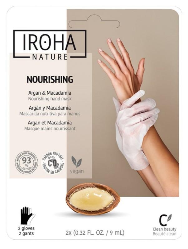 Profesionali kaukė rankoms Iroha Professional Xtra Soft Dry Hands Argan Hand & Nails Gloves, su argano aliejumi, 1 pora