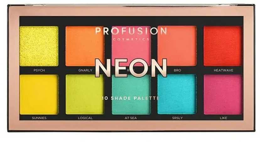 Profusion 10 atspalvių paletė neoninė