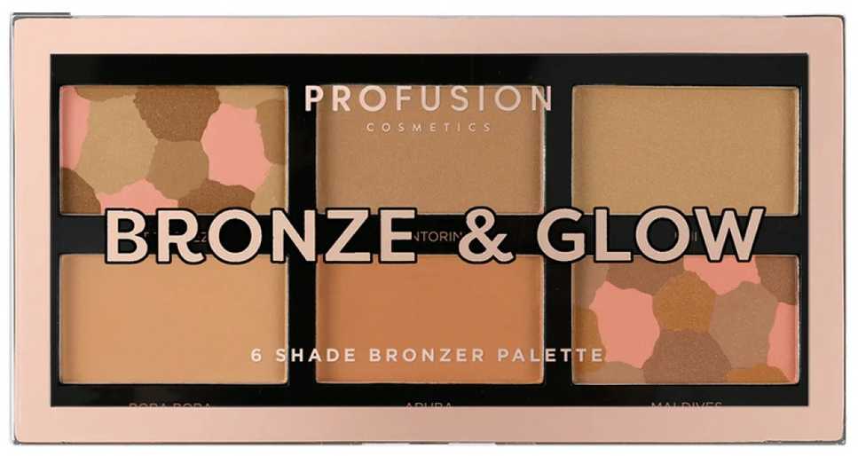 Profusion Cosmetics Profusion 6 Shade Bronzer Palette Bronze & Glow, 15.6 g