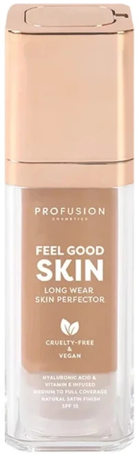 Profusion Cosmetics Feel Good Skin Satin Finish Liquid Foundation 300 Medium SPF 15, 30 ml