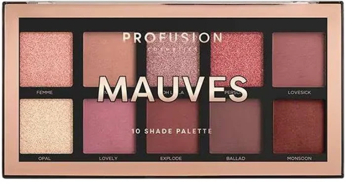 Profusion Cosmetics Profusion Eyeshadow Palette Mauves 10 Shades, 103 g