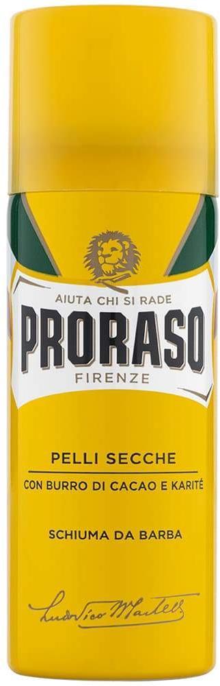 Proraso Geltona Shaving Putos maitininantis & Regenerating Maitinančios atstatomosios skutimosi putos, 400 ml