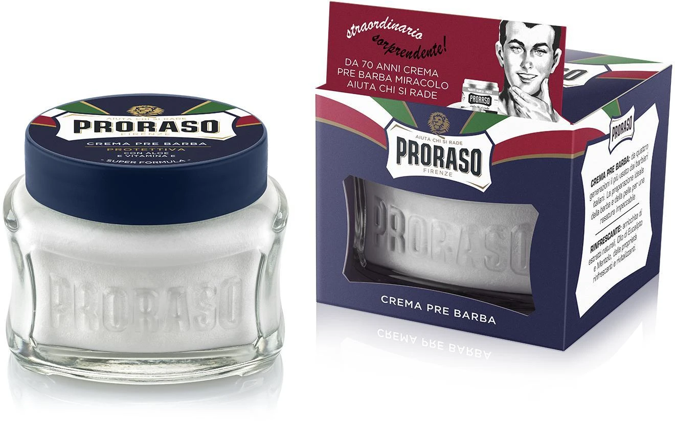 Drėkinantis kremas prieš skutimąsi  Proraso Mėlyna Line Pre-Shave, 100 ml