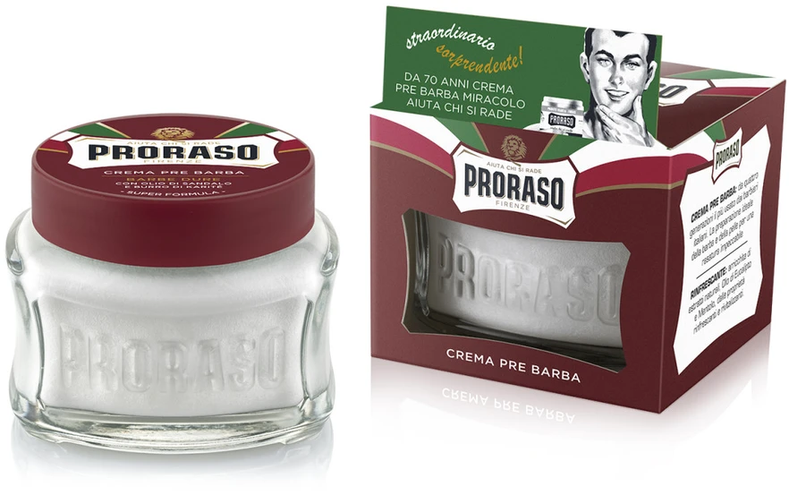 Proraso Red Line Pre-Shave Cream - Maitinantis kremas prieš skutimąsi, 100 ml