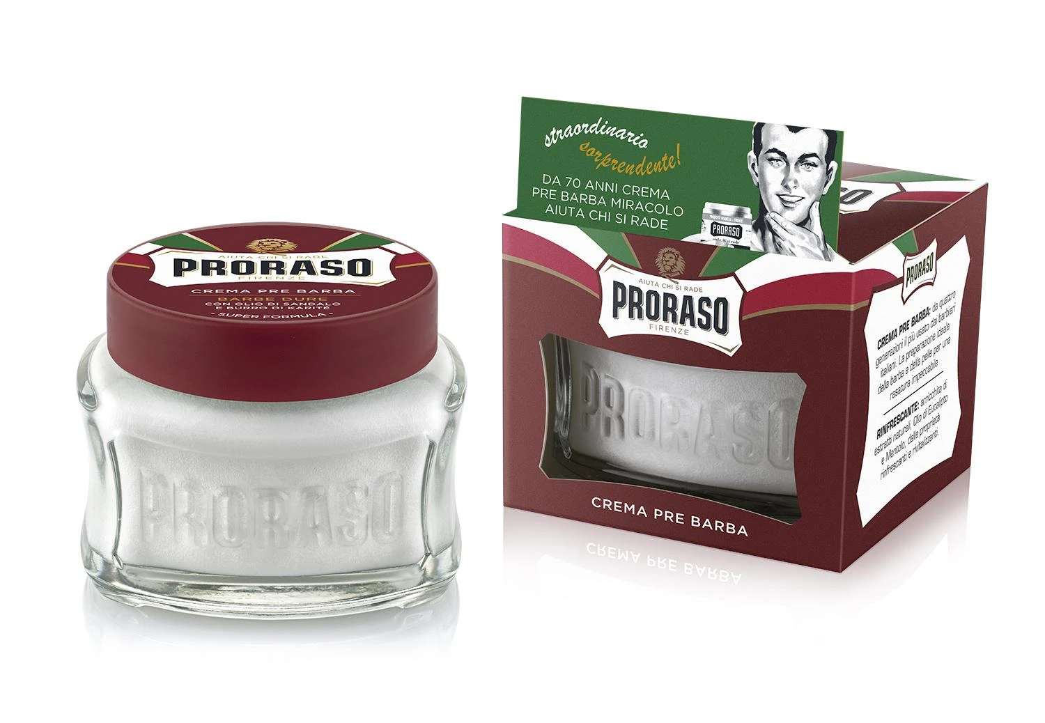 Proraso Red Line Pre-Shave Cream - Maitinantis kremas prieš skutimąsi, 100 ml