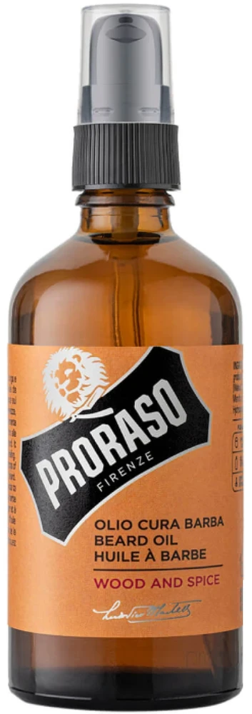 Proraso barzdos aliejus tamsaus stiklo buteliuke su dozatoriumi