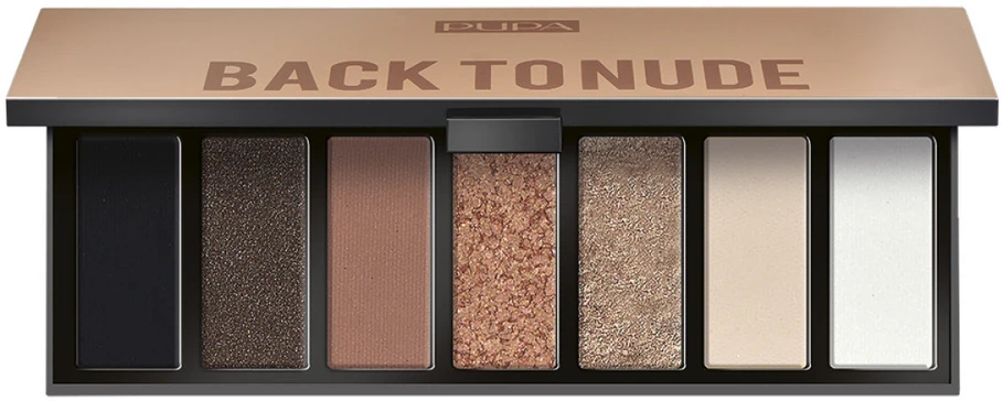 „Pupa Milano Make Up Stories“ kompaktiškų akių šešėlių paletė „001 Back To Nude“, 13,3 g